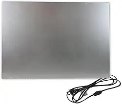 Aquecedor de mesa radiante de tela plana Cozy Legs, aquecedores de ambiente de parede ou mesa de baixa potência, 2,54 cm de espessura, 150 Watts, da Cozy Products