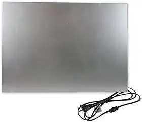 Aquecedor de mesa radiante de tela plana Cozy Legs, aquecedores de ambiente de parede ou mesa de baixa potência, 2,54 cm de espessura, 150 Watts, da Cozy Products