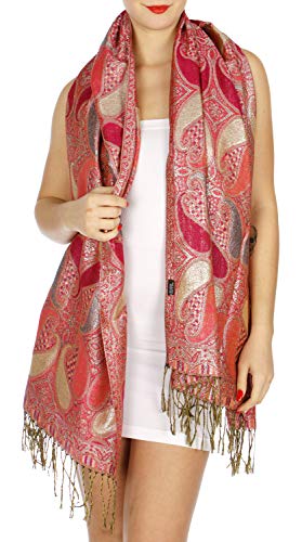 Pashmina Scarfs for Women, Pashminas Wrap Shawls, Soft Wedding Scarf, Paisley Lurex Jacquard Evening Scarves2