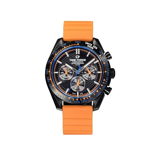 Imagen de Time Force Coolwake Reloj Hombre Cronógrafo de Cuarzo Japonés 2 Correas Intercambiables  Acero Inoxidable 316L Resistente al Agua 5 ATM