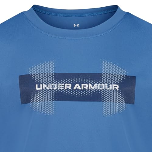 Image of Under Armour Boys' Short Sleeve Logo Graphic T-Shirt, Lightweight & Breathable, Relaxed Fit