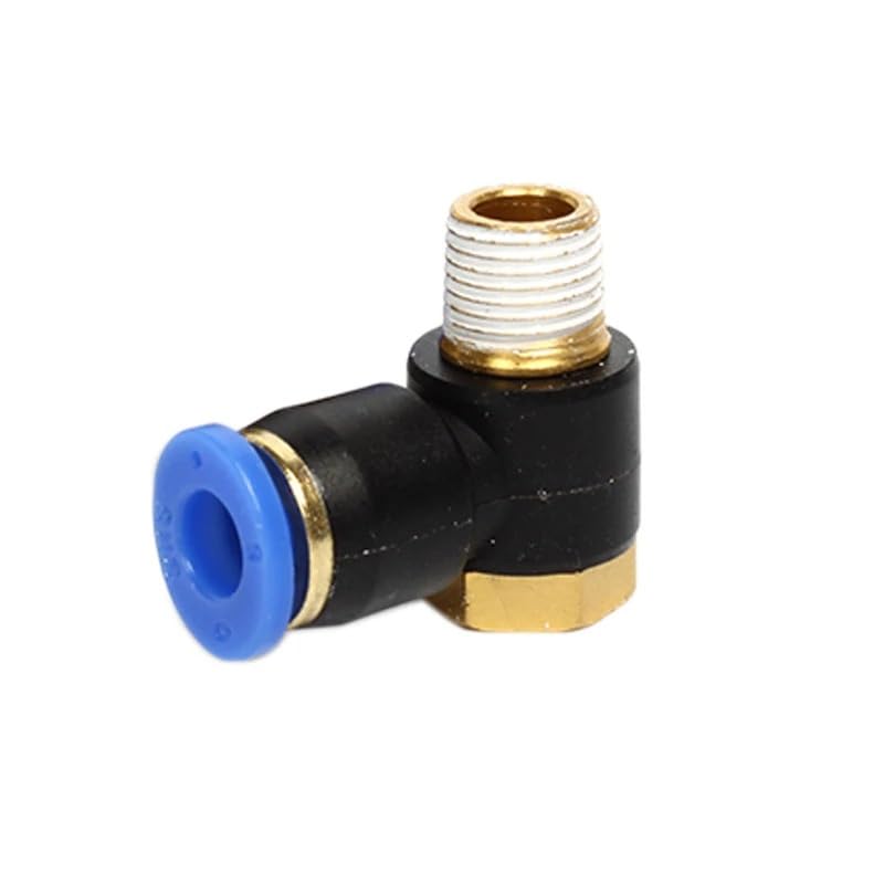 Cylindre de Tuyau pneumatique à Bouchon Rapide, hexagone extérieur Ph6-01 fileté, coude à Angle Droit, Type L 8-02, Joint de trachée, 10 pièces(10PCS PH8-02)