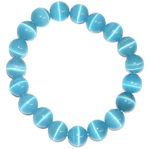 Bracelet en jade coloré et œil de chat 10mm, cadeau de bijoux en cristal