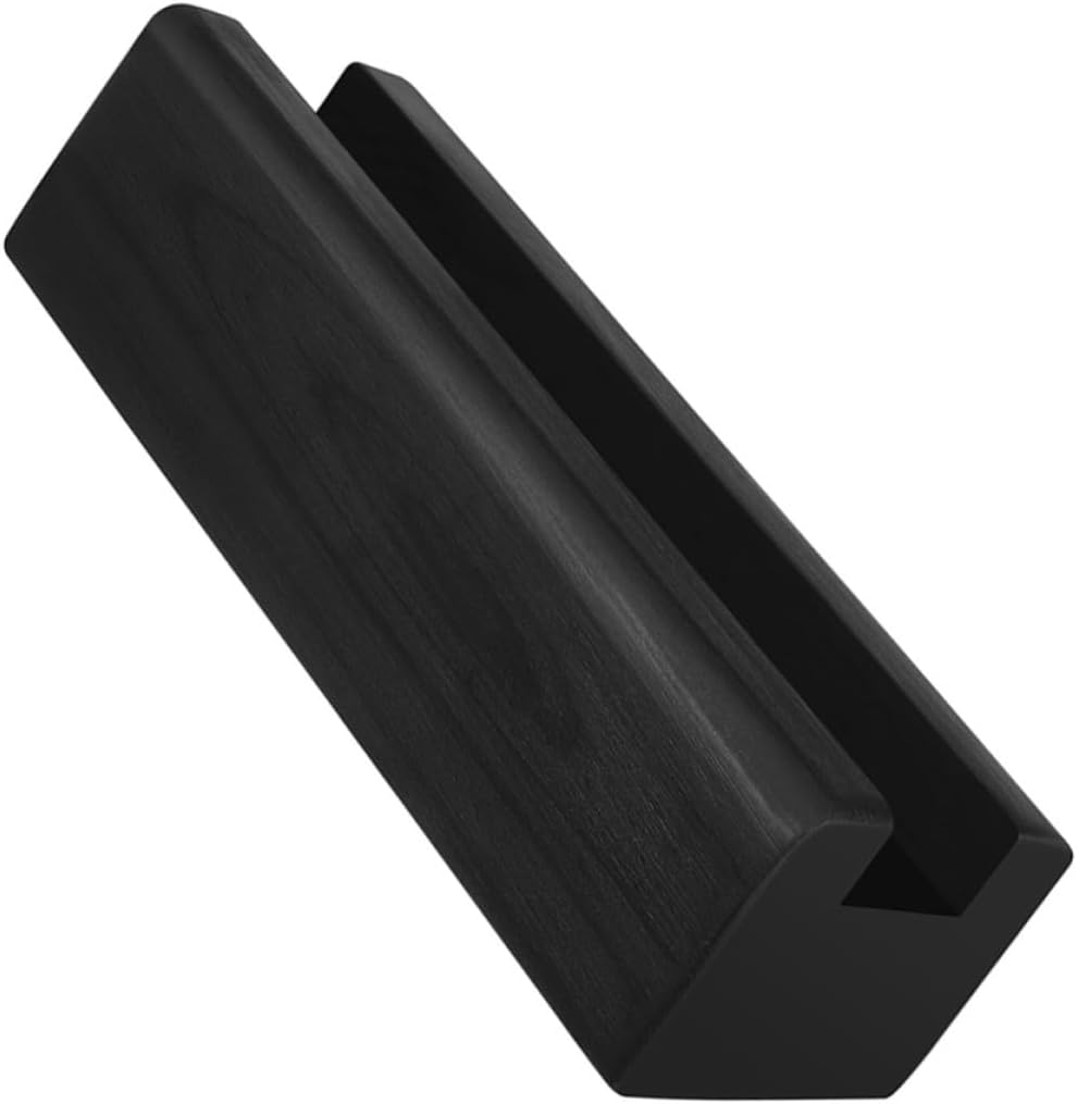 Gatuida Wooden Floor Mirror Stand with Sturdy Base Design and Reliable Support Minimalist Black Mirror Support Holder for Bedroom and Bathroom Decorative Items