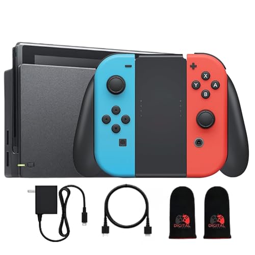 Nintendo Switch with Neon Blue and Neon Red Joy‑Con V2 (Red & Blue Switch)