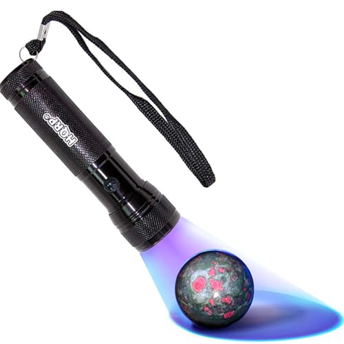 HQRP 365 nM Flashlight/Blacklight for Glass Inspection, Art Forgery/Repair Tests,