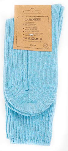 WEST COAST KNITWEAR Mens Fine Cashmere and Merino Wool Super Soft and Warm Winter Fluffy Mid-Calf Socks – Bild 3