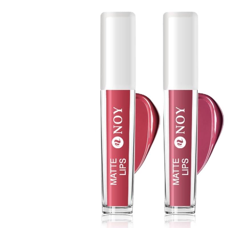 Image of NOY Pure Matte Nude Classics:Long Lasting 15Hr Your Essential Lipstick With Non Sticky & Smudge-Proof Tan Nude, Mauve Nude (Combos 2)#WC110