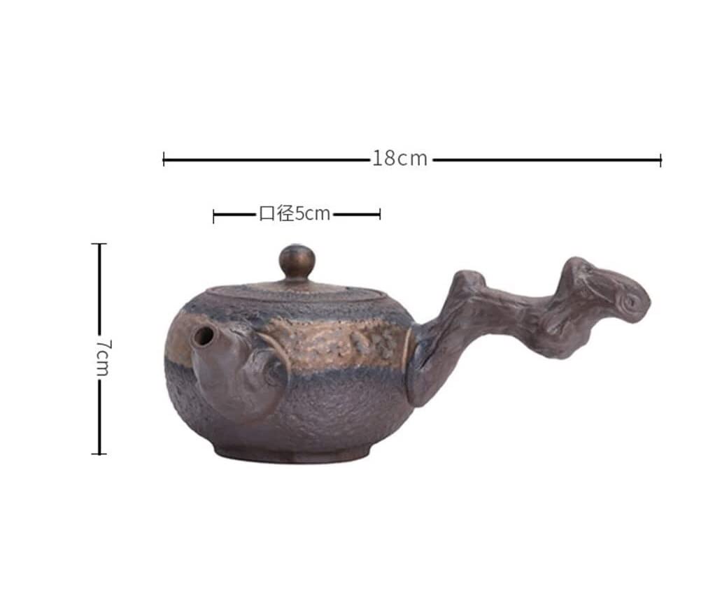 Japonaise Théière Théière en Fonte Outil de thé de théière de poignée latérale en céramique chinoise de 230 ml, et décoration de meubles Theiere en Fonte
