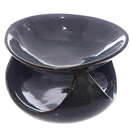 Chaudron d'aromathérapie Bouddha, brûleur abstrait bleu pailleté pour cire parfumée