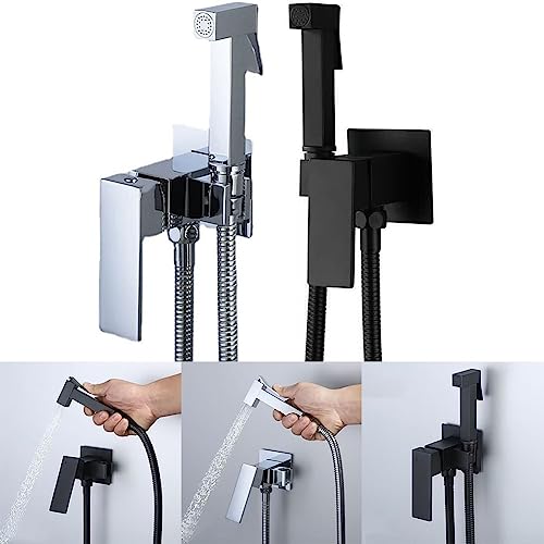 Tête de douche en laiton noir mat au design moderne et épuré pour salle de bain - 2
