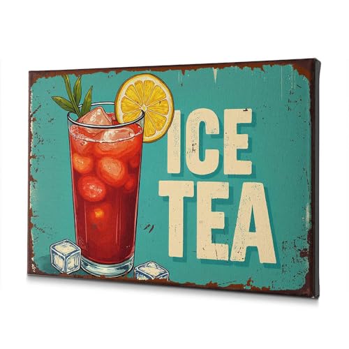Toile decorative the glace au citron pour habiller un mur de cuisine