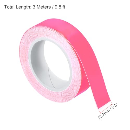 Image of MECCANIXITY Glow in The Dark Tape 9.8 Ft x 0.5 Inch Luminous Fluorescent Tape for Night Outdoors Indoors Decorations Signs, Pink Pack of 3