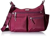 Baggallini New Classic'Heritage' Anywhere Large Hobo with RFID Phone Wristlet Eggplant One Size