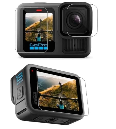 Image of Action Pro Tempered Glass Compatible with GoPro Hero 13 Black Screen Protector Film & Camera Lens Protector, Tempered Glass, High Definition Clear, Case Friendly, Anti-Scratch (Pack of 3)
