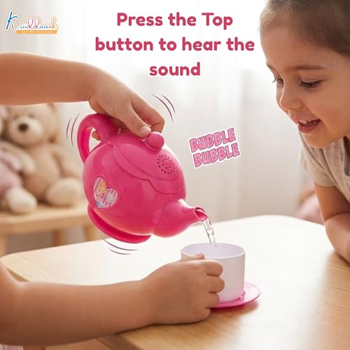 Image of Disney Princess Tea Trolley Set - Pretend Play, Birthday Gift for Kids, Battery-Operated with Accessories | Fun & Educational Toy for Kids | Safe, Engaging & Interactive Play
