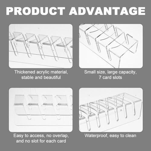 EACHPT Kappenhalter 2 Stück, Acryl Stand für 14 Baseball Caps, No Installieren Desktop Halterung, Display Organizer