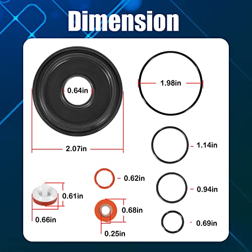 Complete Rubber Repair Kit 0887297 For Watts 1/4"-1/2" Reduced Pressure Zone Assembly Series 009 #TOP2