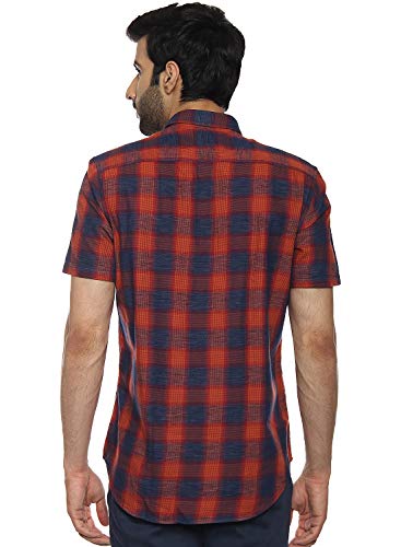 Image of blackberrys Men's Slim Fit Shirt (USCH673 Burnt Brick