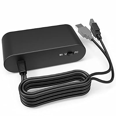 Gamecube Controller Adapter for Switch Gamecube Adapter Wii U and PC, Super Smash Bros Choice Support Four Gamecube Controller and 70IN Long Cable