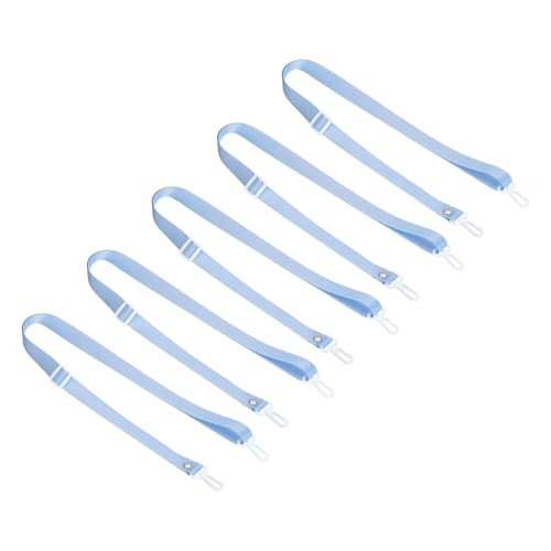 Image of PATIKIL 125cm x 2cm Replacement Shoulder Strap, 5Pack Adjustable Swivel Clip Hook Buckle Slide Crossbody Bag Belt for Water Bottle Carrier Sling Bag, Sky Blue