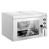 GGM Gastro | EHK500 | Heißluftofen KOMPAKT mit Dampffunktion - 30 Liter - Edelstahl - inkl. 1 Rost & 1 Blech 353x327mm