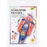 folia 92213 - Schultüten Patches CIRCUS, 32-teiliges Deko Set mit Wabenball-Stickern und Deko-Patches, inkl. Anleitung und Klebepads