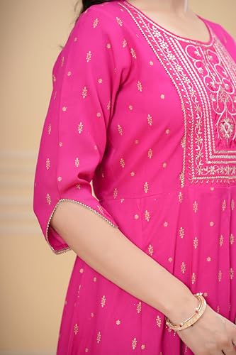 Image of MANHAREE | Women's Rayon Kurta with Pant & Dupatta Set