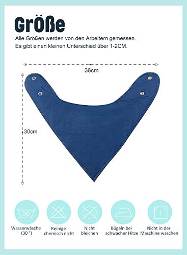 Future Founder 8-delige baby driehoekig slabbetje spuugdoek halsdoeken met verstelbare drukknopen multifunctioneel… - Image 6