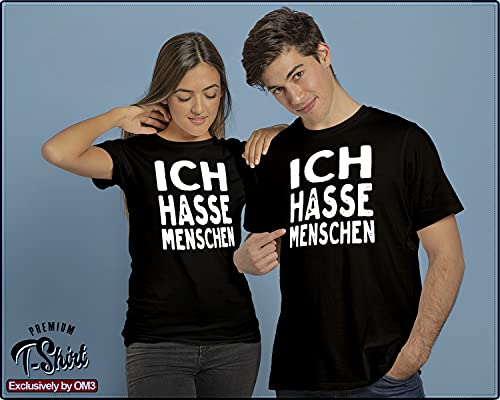 T-shirt manches longues OM3 coton homme noir xl imprimé citation humoristique