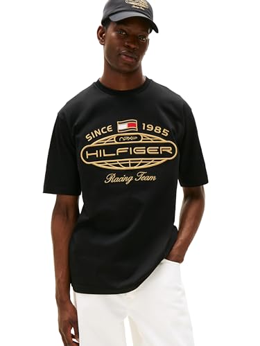 Tommy Hilfiger Mens F1 Graphic T-Shirt, Black Medium