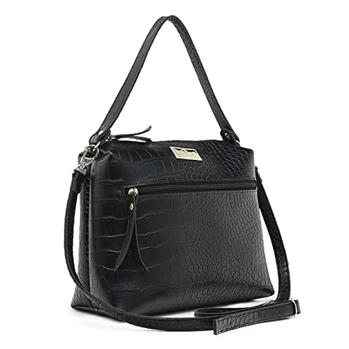 Bolsa Baú 2 alças de Mão + Transversal Removível Willibags (Preta)