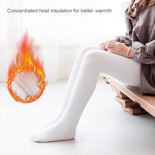 Baby Girls Tights Winter Fleece Lined Leggings Girls Knit Thick Warm Full Length Tights Basic Solid Color Comfy Outfits3