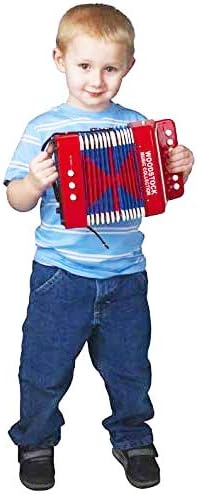10-Key Kids Accordion w/3 Air Valve, Red