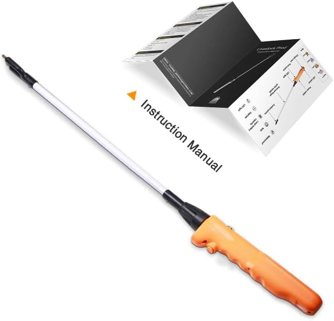Cattle Prod, Waterproof Cattle Prod Stick with LED Light, Livestock Prod for Modern Livestock Management, X Series
