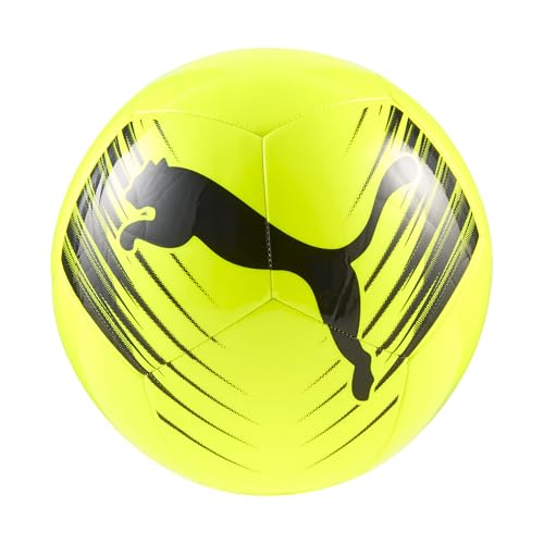 PUMA Unisex Attacanto Graphic Soccer Ball, Yellow Alert- Black SS26, 4 Attacanto Graphic Ball