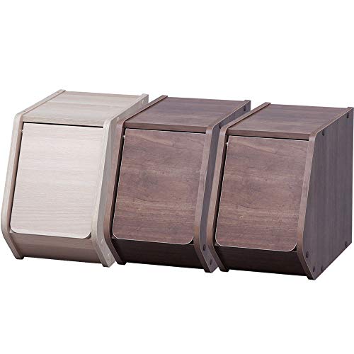 アイリスオーヤマ(IRIS) 収納ボックス ナチュラル、ブラウン 20×38.8×30.5cm STB-200D 3個セット