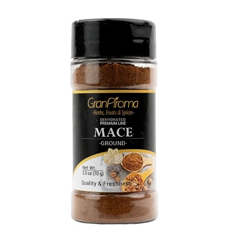 GranAroma Ground Mace, Warm Spice, From Nutmeg, Curries & Desserts (2.5 Ounce)
