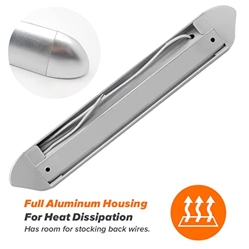Dream Lighting Rv Led Exterior Porch Awning Lights 12V Waterproof Utility Light Strip For Tariler Boat Cool White Lighting, 10In, Silver Shell Pack Of 2 #TOP4