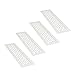 sossai® Rejillas de ventilación de aluminio - Alucratis (4 piezas) | Rectangular - dimensiones: 24,5 x 6 cm | Color: blanco | rejilla de aire