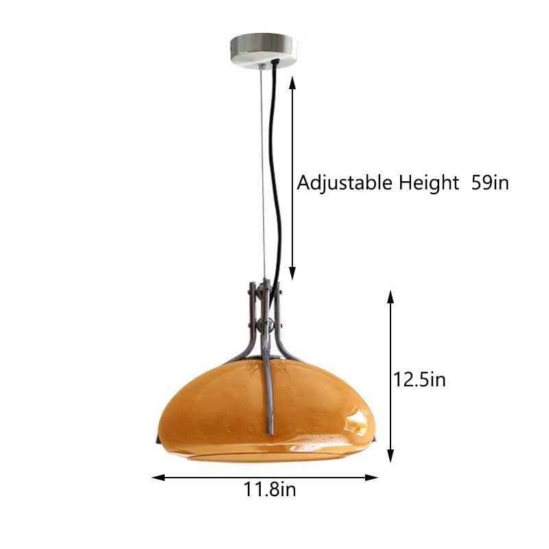 Suspension verre médiéval rétro E27 pour salle à manger
