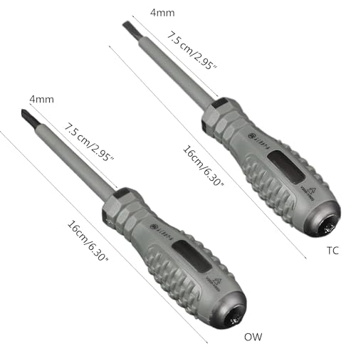 Image of High Torque Alloy Dual Light Color Light Measuring Electric Pen Induction Electric Pen Screwdriver, Non Contact Voltage Detector, Screwdriver Voltage Detector Pen (PACK OF2)