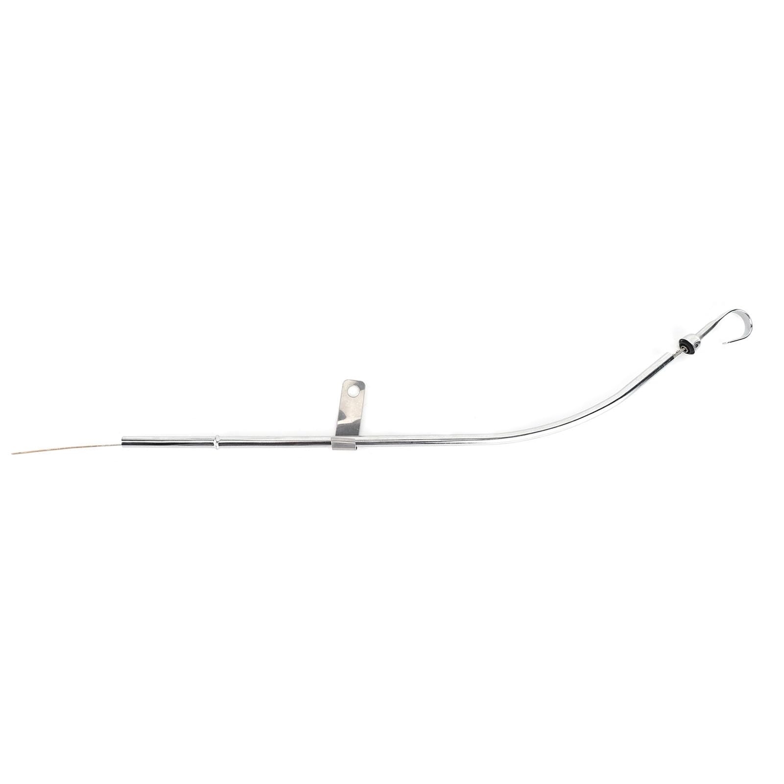 Asta di livello olio motore in acciaio inossidabile durevole Strumento di misurazione del livello dell'olio da 23 pollici per motori SBC 305 350 400 Lato passeggero Argento
