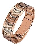 Jecanori Pulsera magnética para hombre, pulsera de cobre con 57 imanes ultra fuertes (3800 Gauss). Pulsera ajustable con herramienta de extracción y caja de regalo de joyería