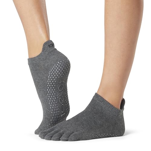 Image of toesox Low Rise Full Toe Grip Socks for Women - Non Slip Ankle Five Toe Barefoot Socks For Barre Yoga Pilates and Ballet