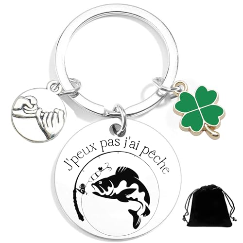 YUANSI Cadeau Pêche Porte clef pour un Pêcheur -...