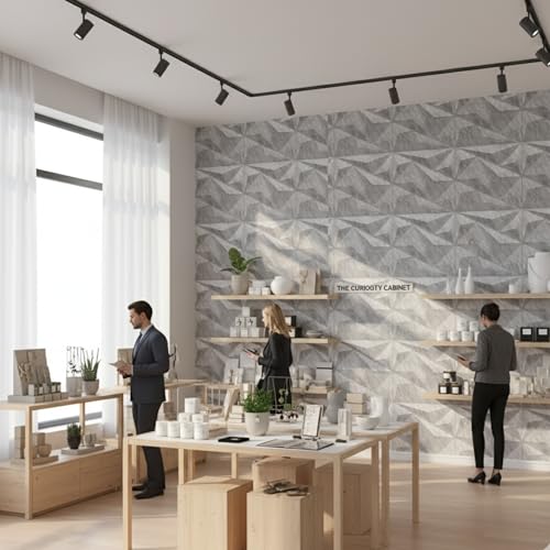 Image of Kayra Decor PVC Panel for Wall Alps Design, White Marble Color 19.7 inch x 19.7 inch (Pack of 18) - Covers 48.51 Sq. Ft.