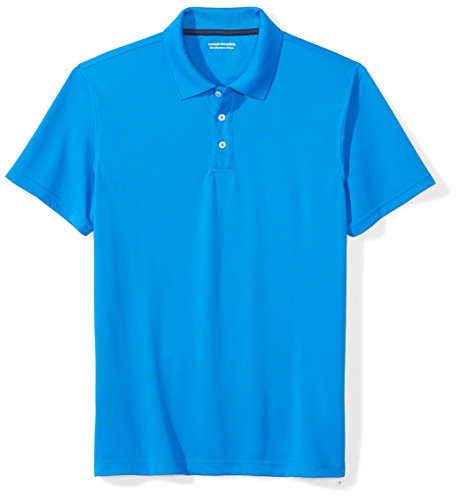 Amazon Essentials Men's Slim-Fit Quick-Dry Golf Polo Shirt, Electric Blue, Medium