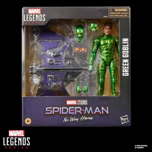 Marvel Legends Series Green Goblin, Spider-Man: No Way Home Deluxe 6 Inch Action Figure Set with Original Goblin Armor and Glider - View 4