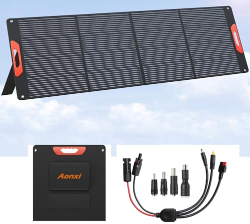 240W Portable Solar Panels for Power Station, Monocrystalline ETFE Foldable Solar Panel Charger with...